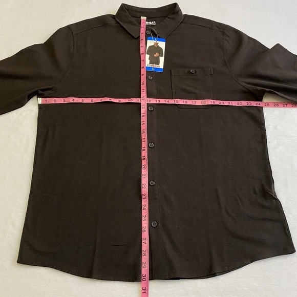 32 Degrees Men's Long Sleeve Button-Up Shirt, Brown, Large NWT - Picture 10 of 16
